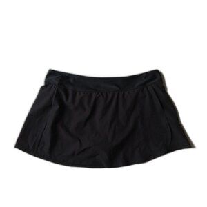 PUMA Black Plus Size Full Coverage High Performance Swimwear Skort Size XXL